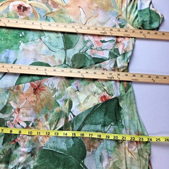 Soft Surroundings Vivienne Floral Print Paneled Colorful Maxi Dress Plus Size 1X - Picture 12 of 16